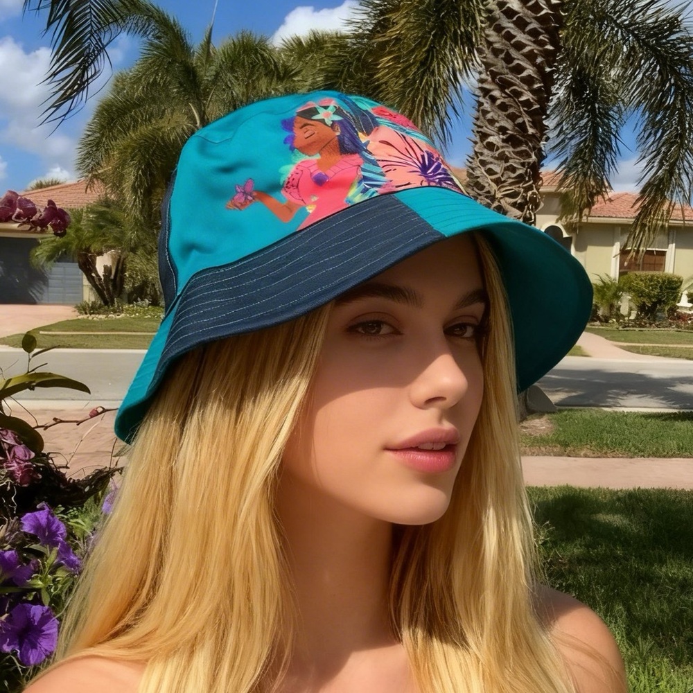NWT Disney Parks Encanto La Familia Reversible Bucket Sun Hat-Adult One Size